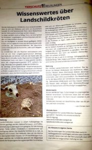 Artikel von Christin Kern, erschienen am 15.03.2018 in der Reutlinger Tierschutzzeitung